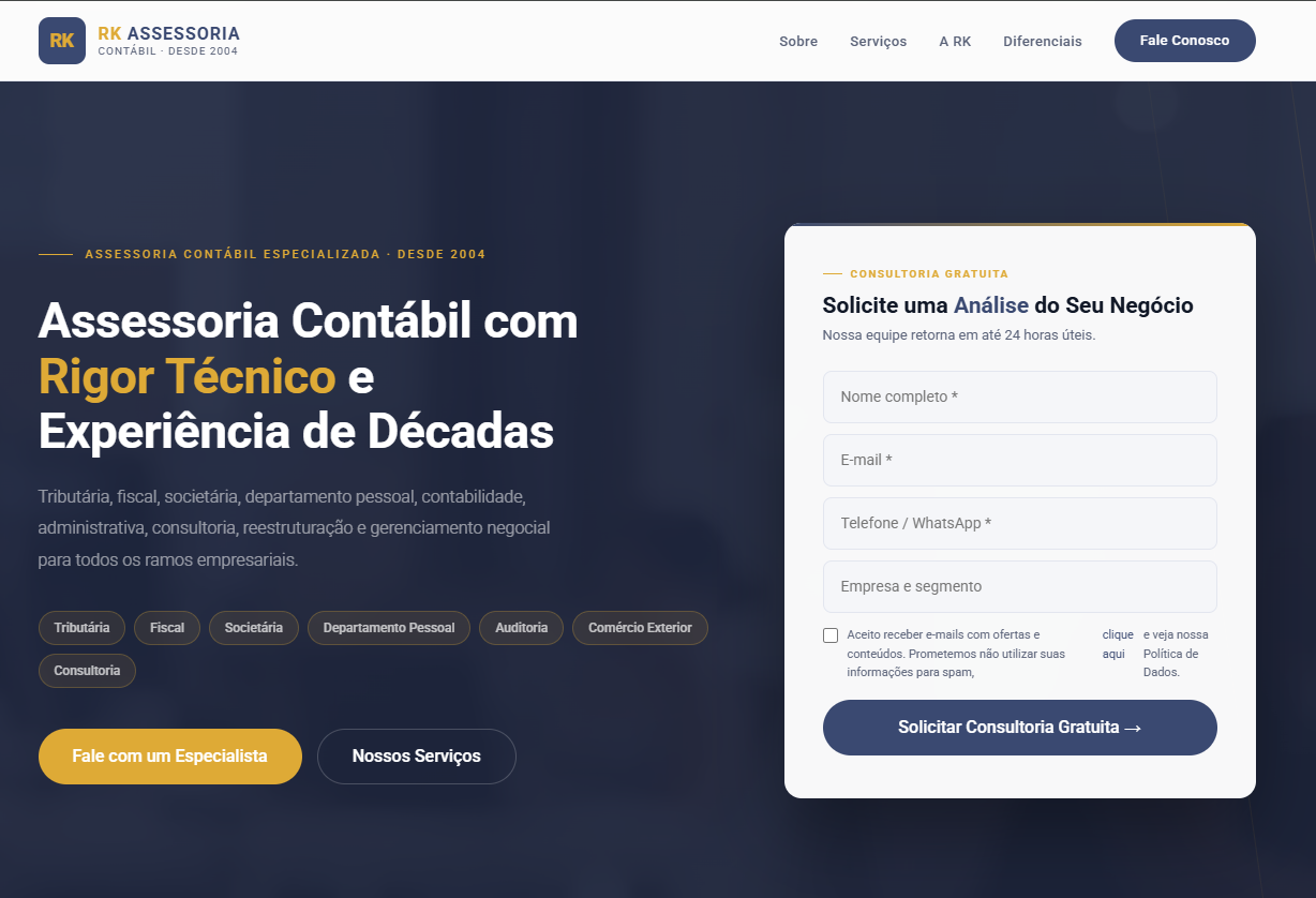 Preview RK Assessoria Contábil